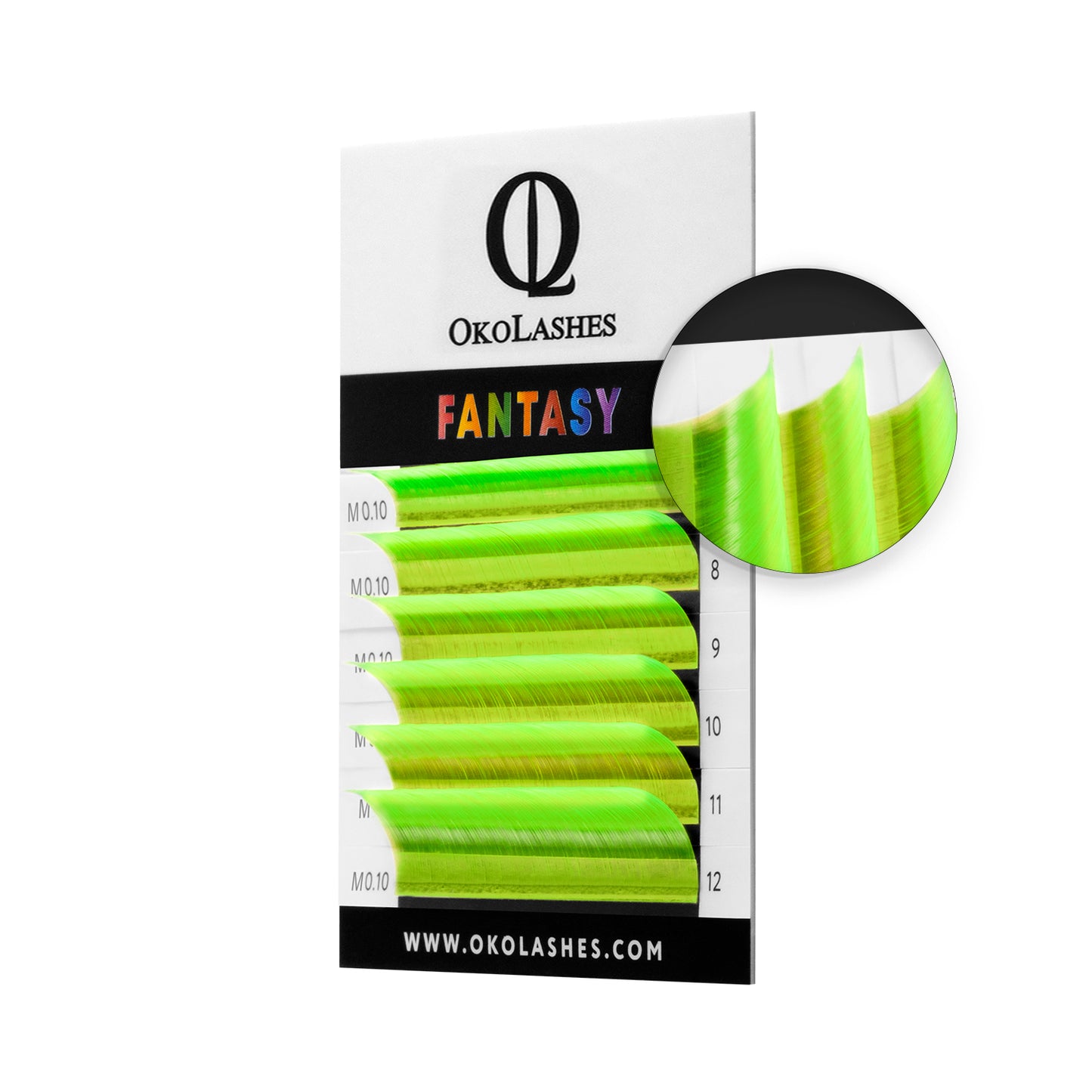 Lash Extensions Neon Yellow MIX - OKO LASHES - 6 Reihen