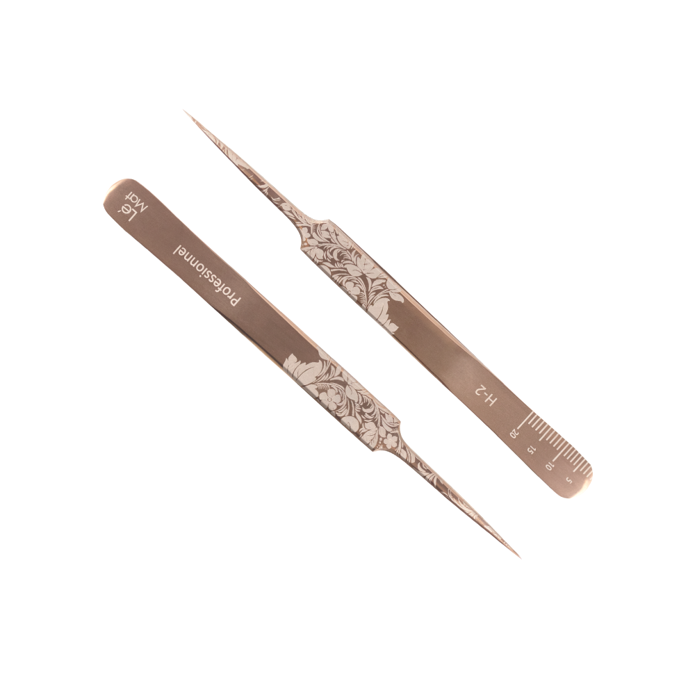 Gerade Pinzette Le Mat "Professionnel" H-2 Laser Folk