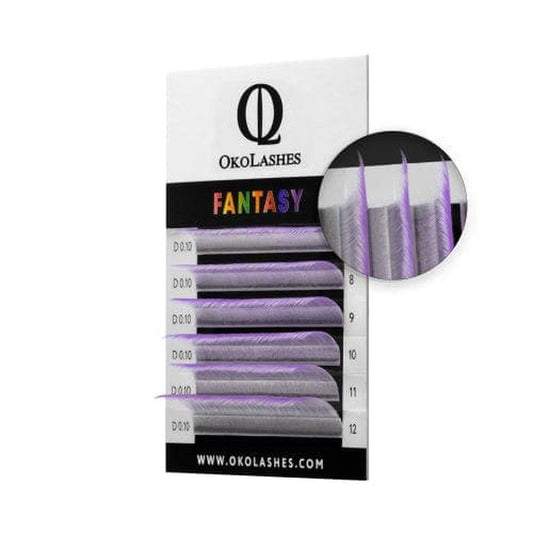 Lash Extensions Ombré Weiß-Lila MIX - OKO LASHES - 6 Reihen