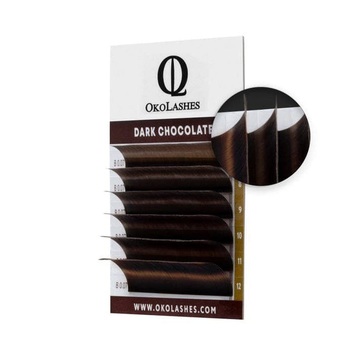 Lash Extensions "Professional Dark Chocolate" MINI MIX - OKO LASHES - 6 Reihen