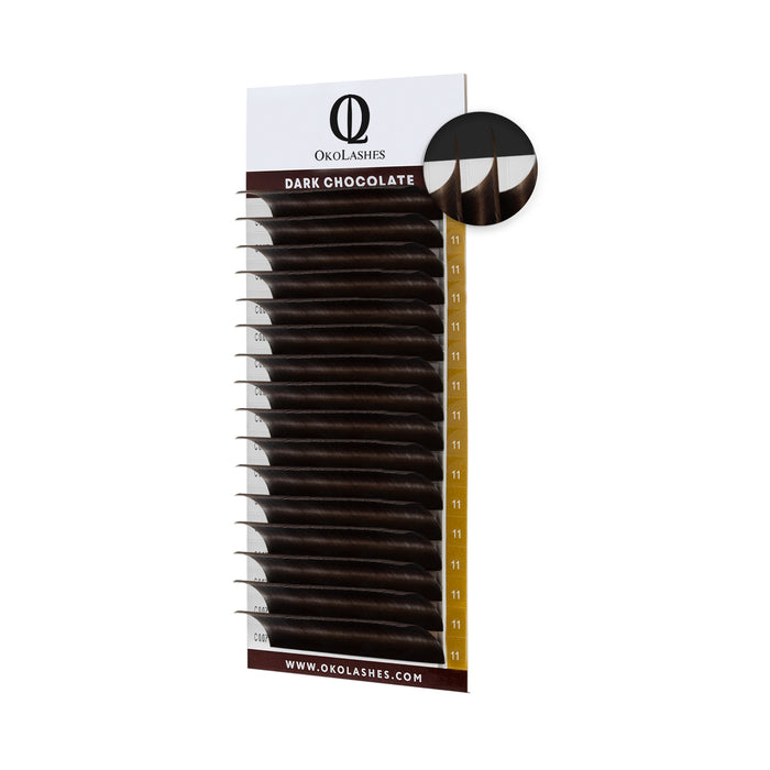 Lash Extensions "Professional Dark Chocolate" - OKO LASHES - 16 rows